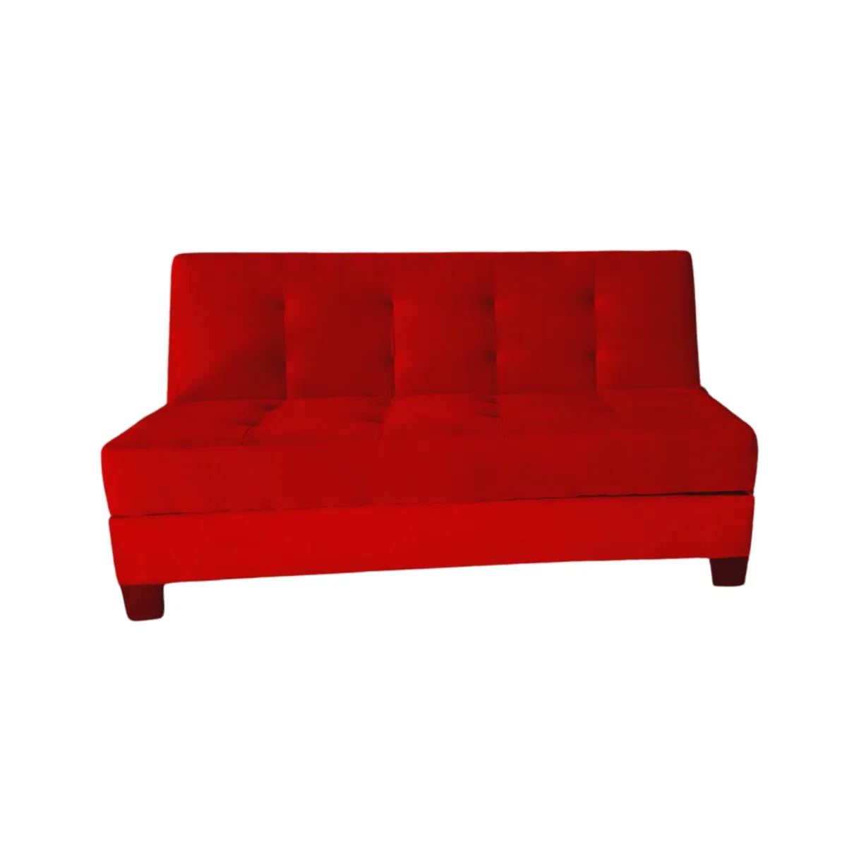 MUEBLES HVM - Futon Cama Baul Patagonia 15P Rojo Felpa Pmadera