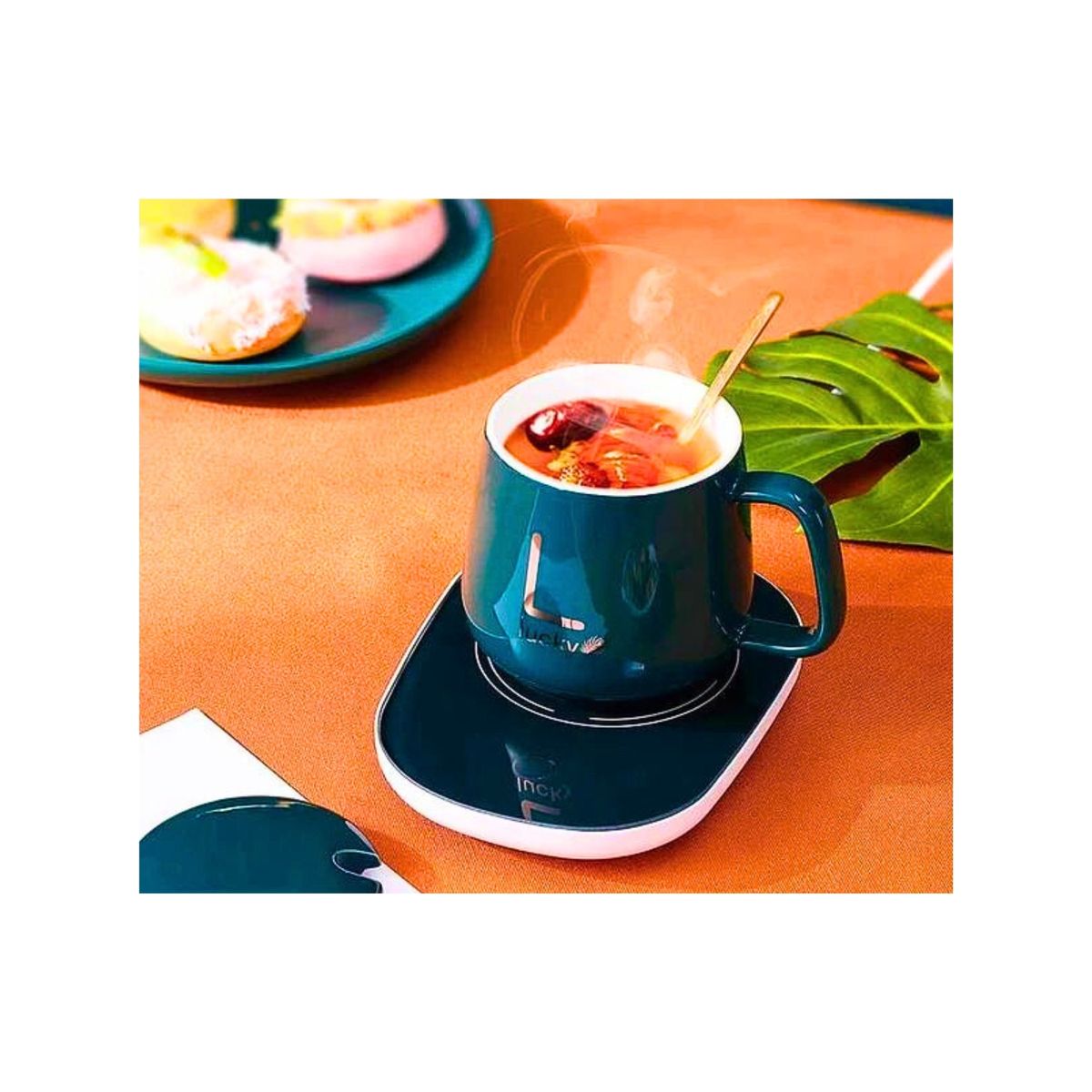 GENERICO - Set de Regalo  Taza De Café + Calentador Eléctrico + Cuchara