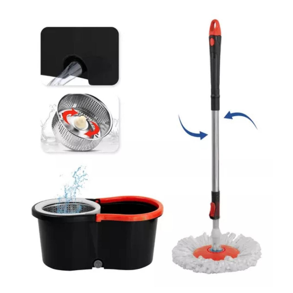 GENERICO - Mopa Trapeador Giratorio 360° Centrifugadora