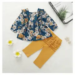 GENERICO - CONJUNTO BEBÉ NIÑA CALZAS MÁS BLUSA PEQUEÑA LUZ