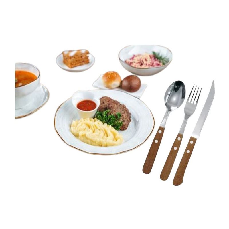 GENERICO - Set De Cubiertos Para Servicio Pack 18 Unidades Inoxidable