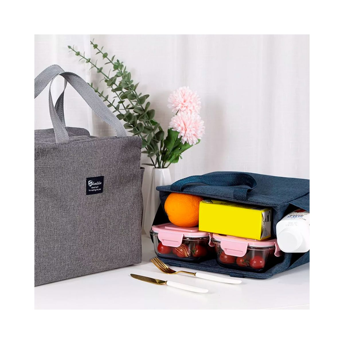 GENERICO - Lonchera Bolso Térmico Portátil Para Almuerzo Lunch 25x25cm