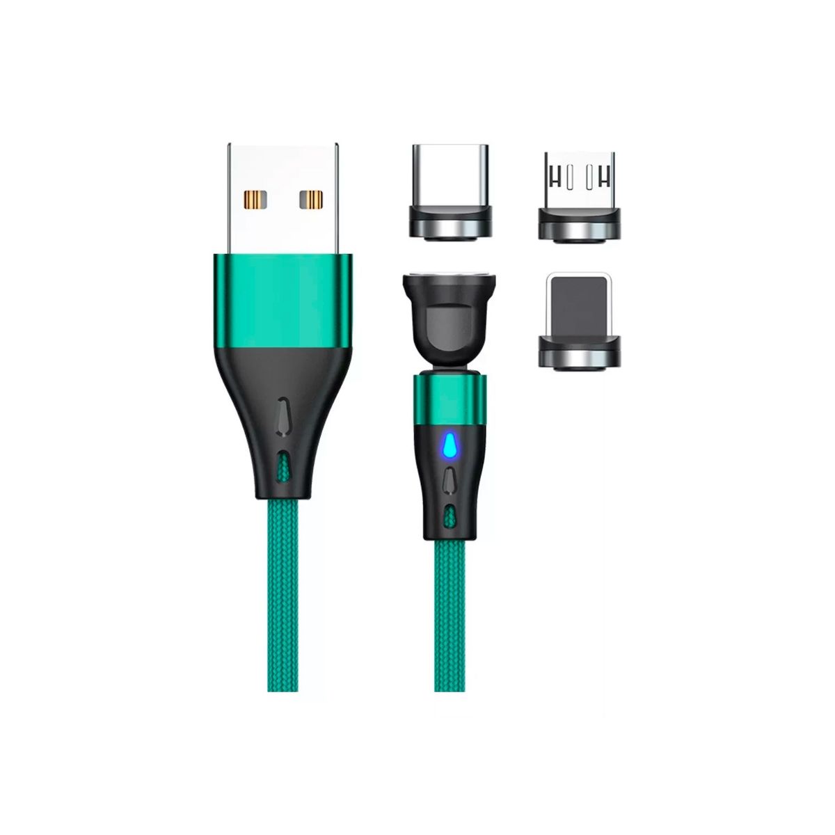 GENERICO - Cable Tipo C Carga Rapida + Conector Micro Usd + Lightning