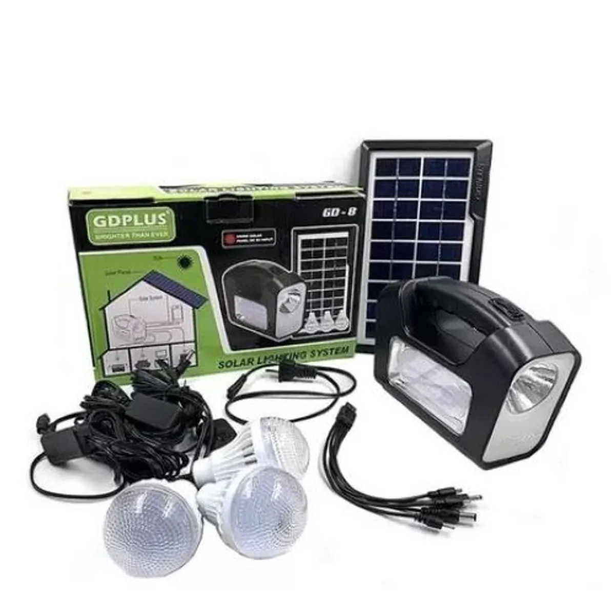 GENERICO - Kit Solar Emergencia Camping 220v Ampolletas 36hrs