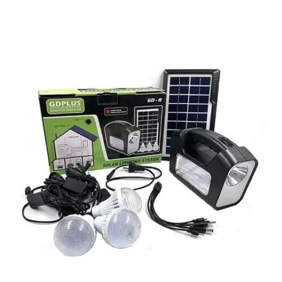 GENERICO - Kit Solar Emergencia Camping 220v Ampolletas 36hrs