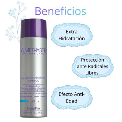 Imagen 2 del producto Shampoo Amethyste Purify 250ml Control Caspa y Grasitud Limpia