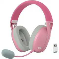 REDRAGON - AUDIFONO H848 Rosa Bluetooth micrófono desmontable