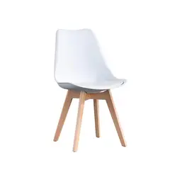 GENERICO - Silla Comedor Acolchada Tulip Blanco