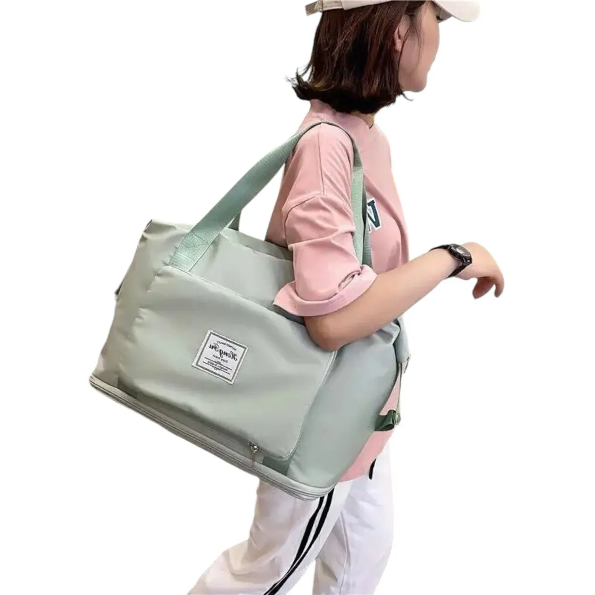 GENERICO - Bolso Cartuchera De Viaje Avión Extendible10kg Verde