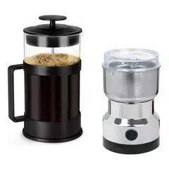 GENERICO - Prensa Francesa Cafetera 600 Ml + Moledor Electrico De Cafe