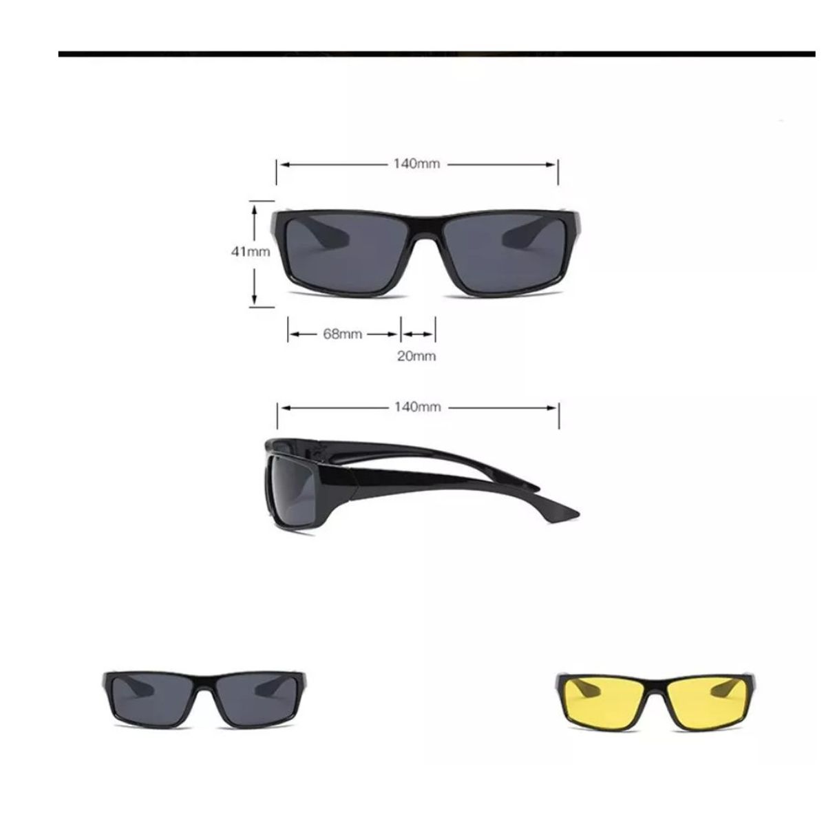 GENERICO - Lentes De Conduccion Gafas Hd Para Manejar Uv400 Amarillo