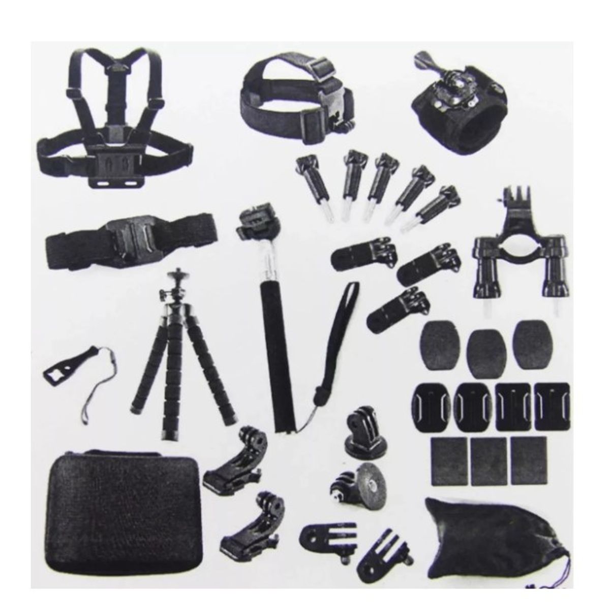 GENERICO - Kit De Accesorios Para Camara Go Pro Ciclista De 30 Piezas