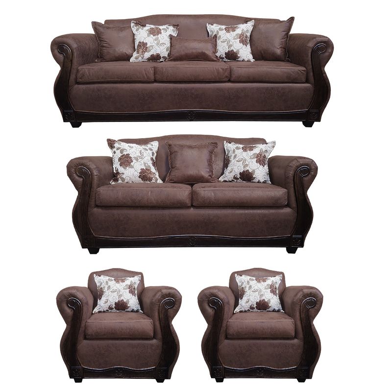 AMERICA DECORA - Living 4-3-1-1 Grand Santi Envejecido Café
