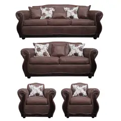 AMERICA DECORA - Living 4-3-1-1 Grand Santi Envejecido Café