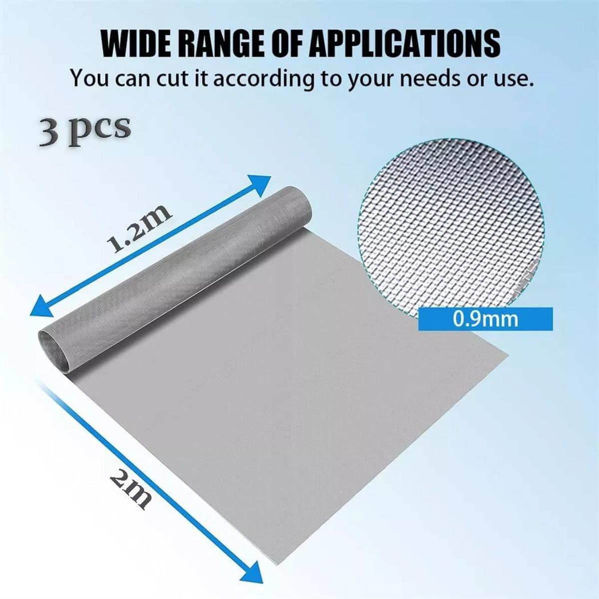 KUANGYE - Malla Mosquitera 1.20x2mt F. Vidrio (pack 3 Un)/mimbral