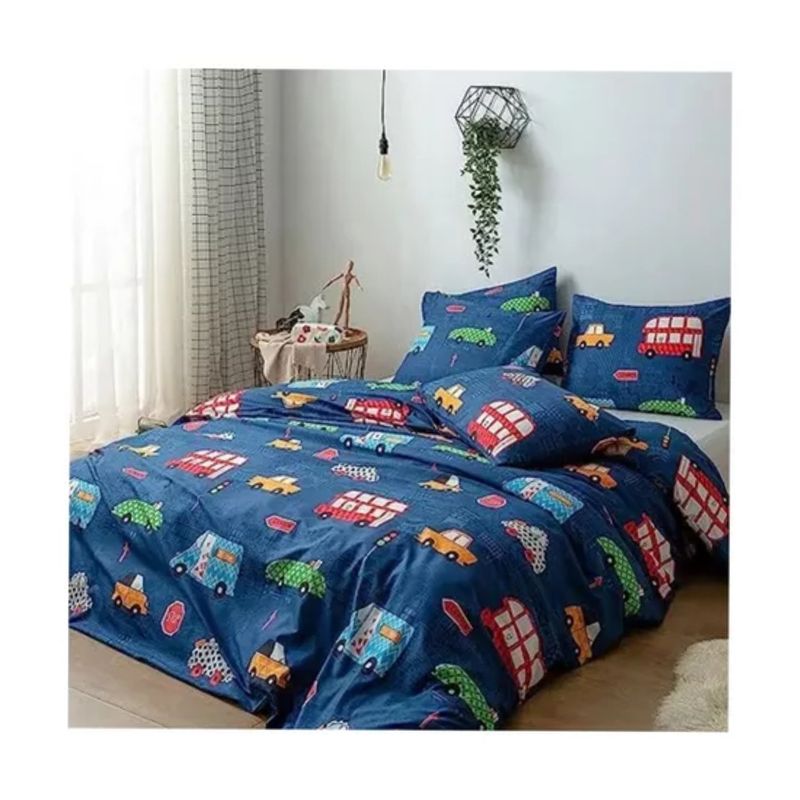 GENERICO - Juego De Sábanas Infantil 1.5 Plaza, Azul