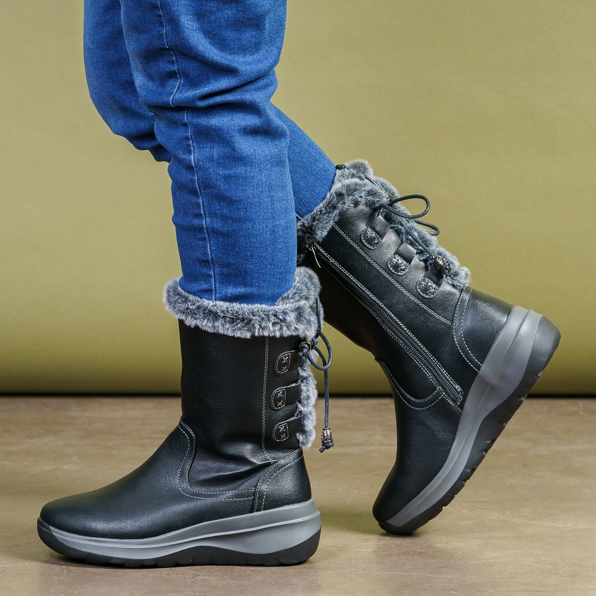 THUNDER BLUE - Bota Mujer Negro Zaria Thunder Blue