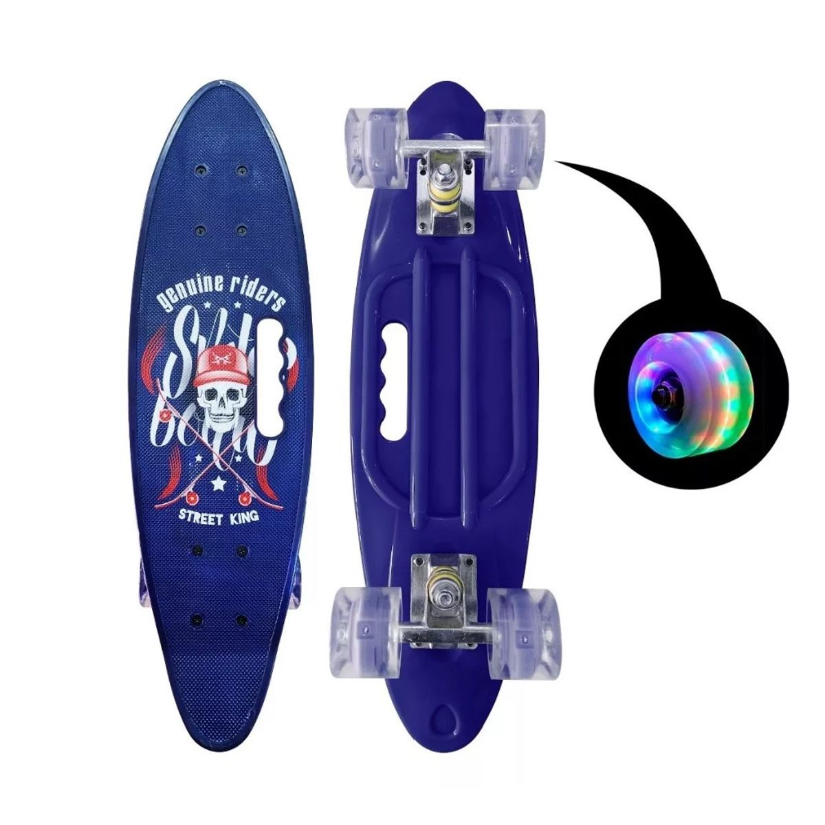 GENERICO - Skate Penny Cruiser Patineta Street King Ruedas Led Morado