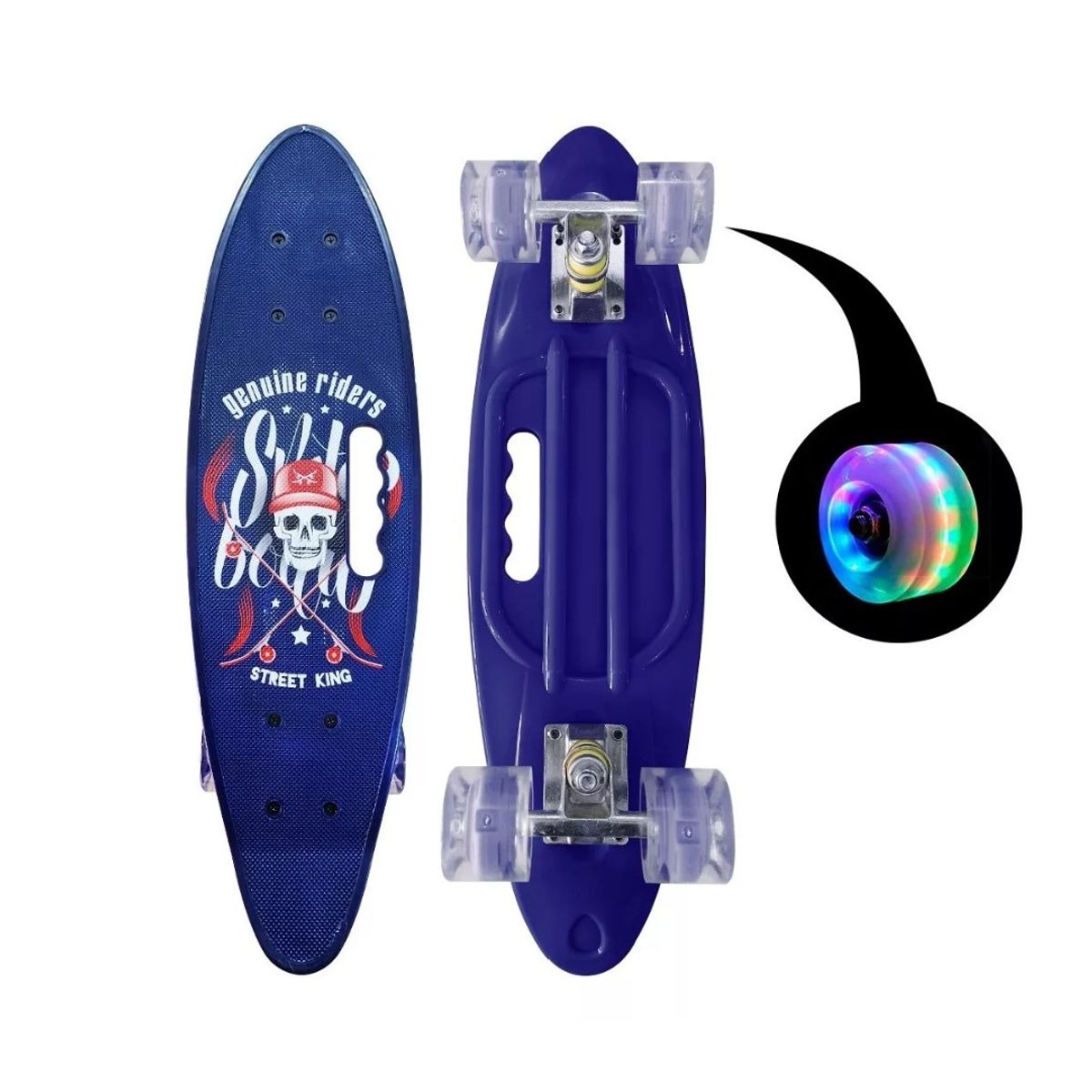 GENERICO - Skate Penny Cruiser Patineta Street King Ruedas Led Morado