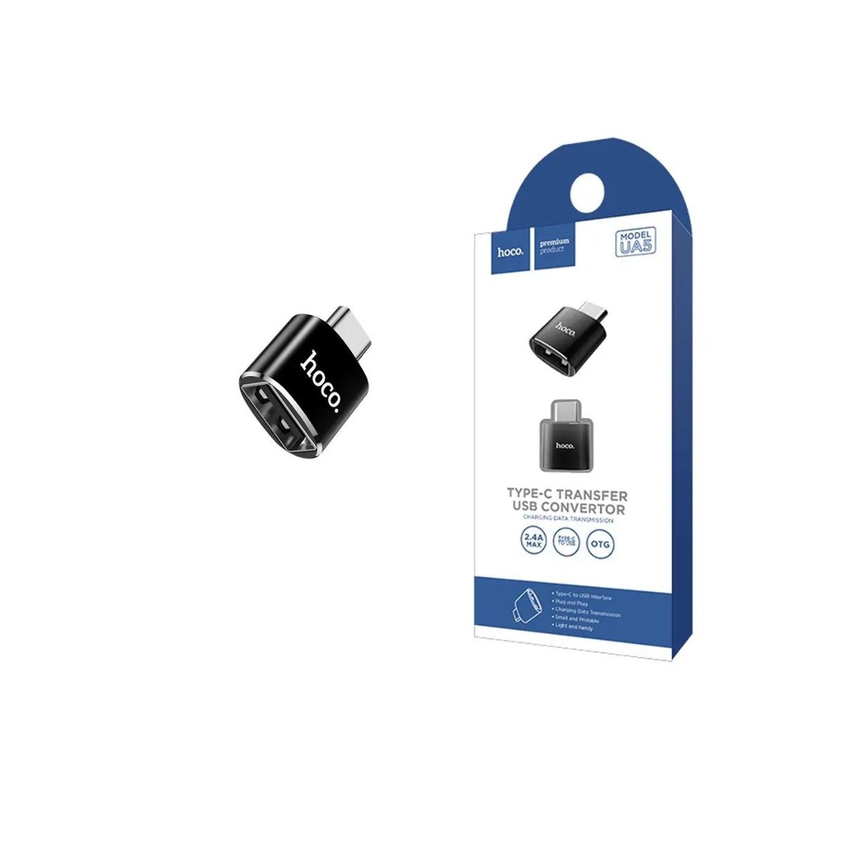 HOCO - OTG ADAPTADOR USB C A USB NEGRO