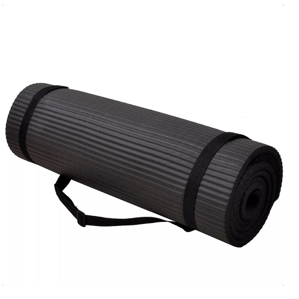 GENERICO - Mat Yoga 10 Mm Alfombra Resistente Pilates Gruesa Negro