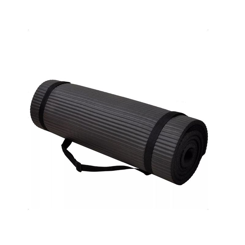 GENERICO - Mat Yoga 10 Mm Alfombra Resistente Pilates Gruesa Negro