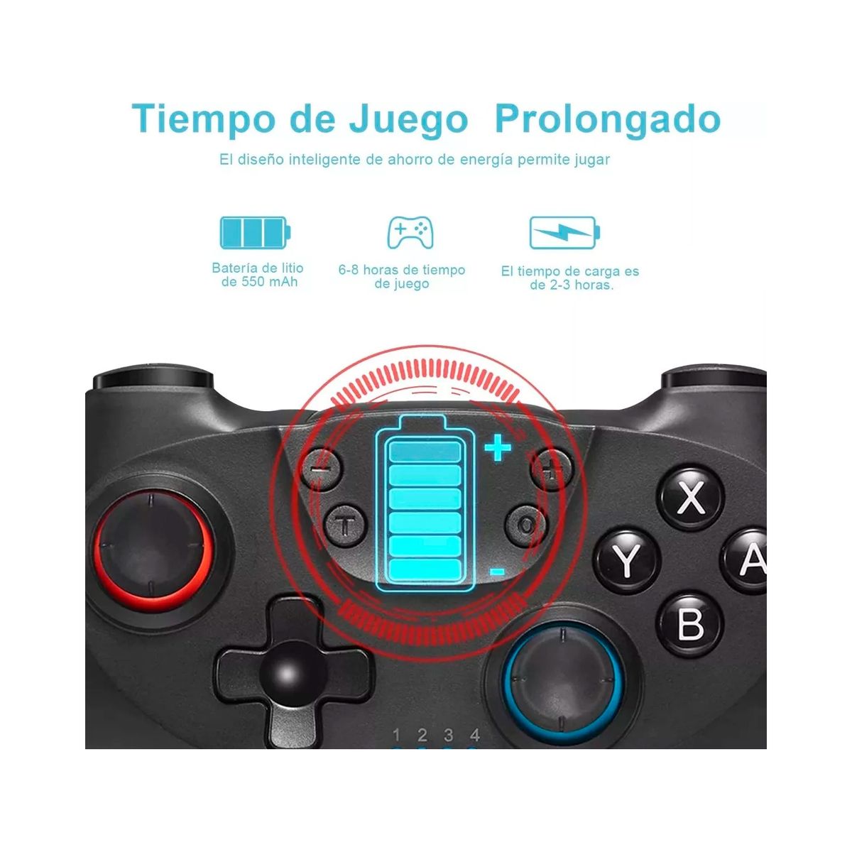 GENERICO - Control Mando Inalambrico Compatible Nintendo Switch Color Negro