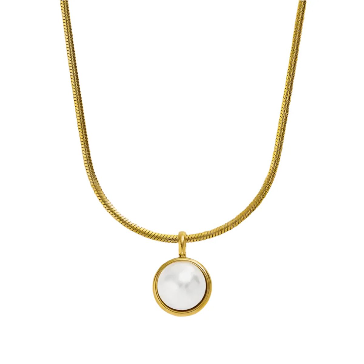 LUXURYJOYAS - Collar Perla ojo de tigre Oro 18kt bañado Exclusivo LUXURYJOYAS