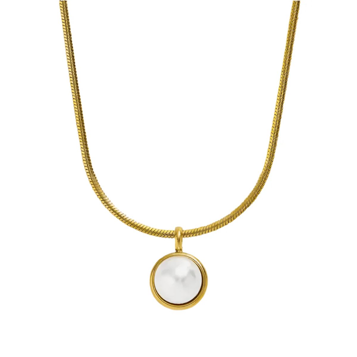 LUXURYJOYAS - Collar Perla ojo de tigre Oro 18kt bañado Exclusivo LUXURYJOYAS