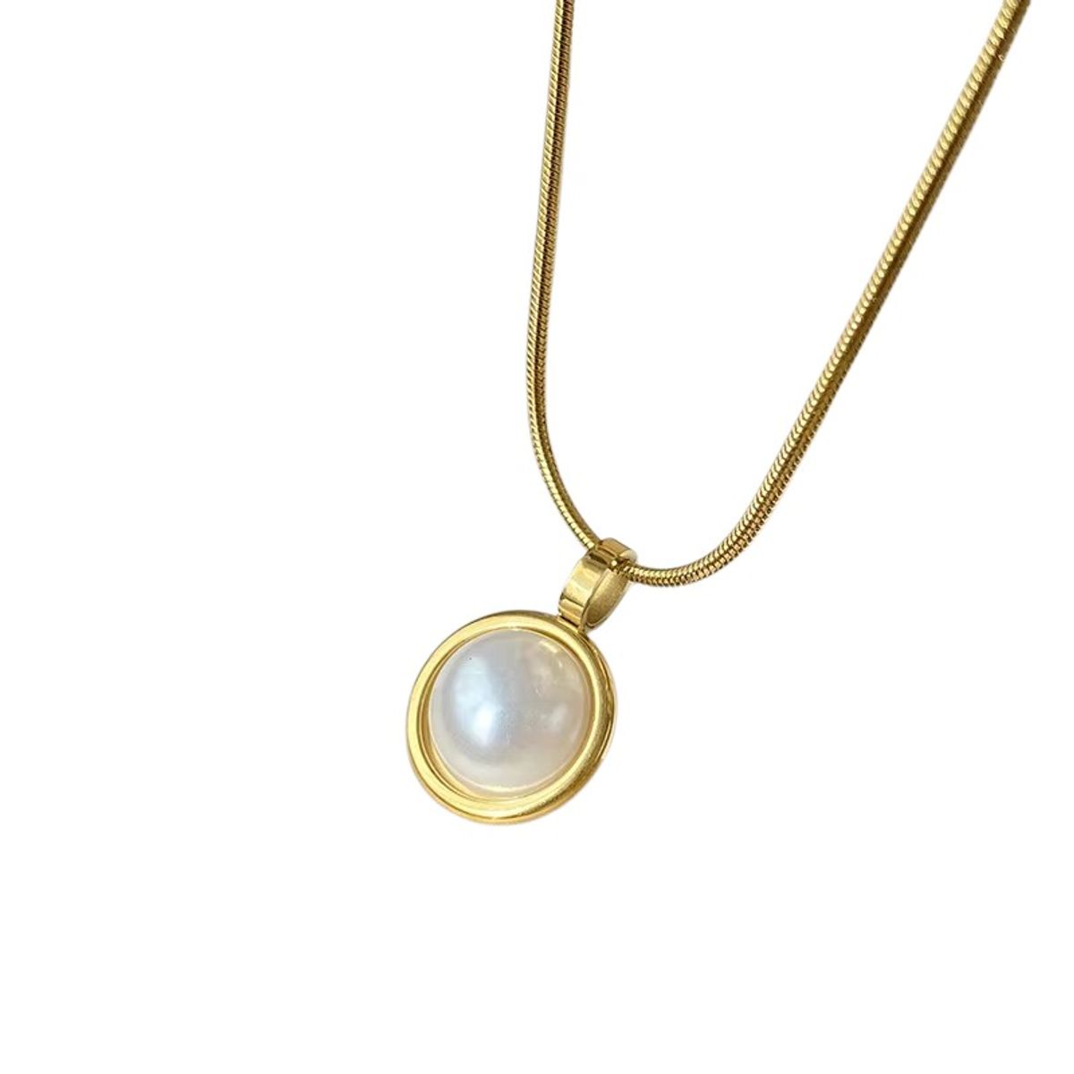 LUXURYJOYAS - Collar Perla ojo de tigre Oro 18kt bañado Exclusivo LUXURYJOYAS