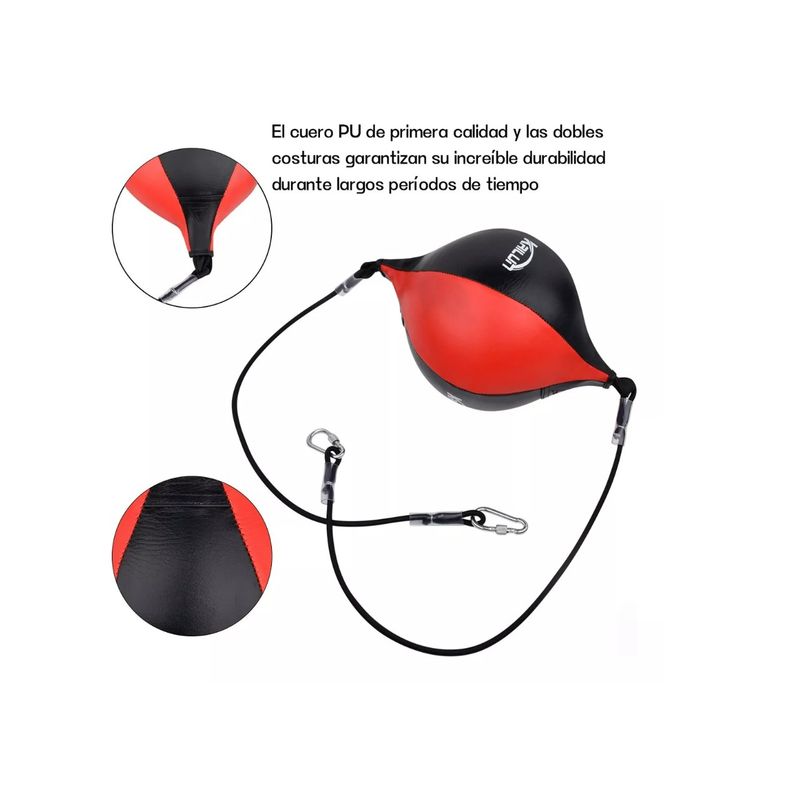 GENERICO - Pera Box Inflable Con Elástico Punching Ball Velocidad Negro