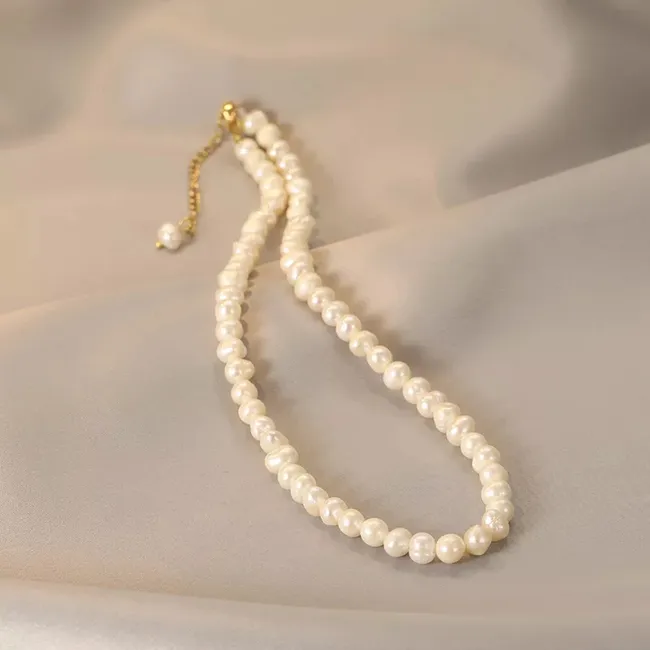 LUXURYJOYAS - Collar Perlas naturales De Rio Barrocas Muy Elegante