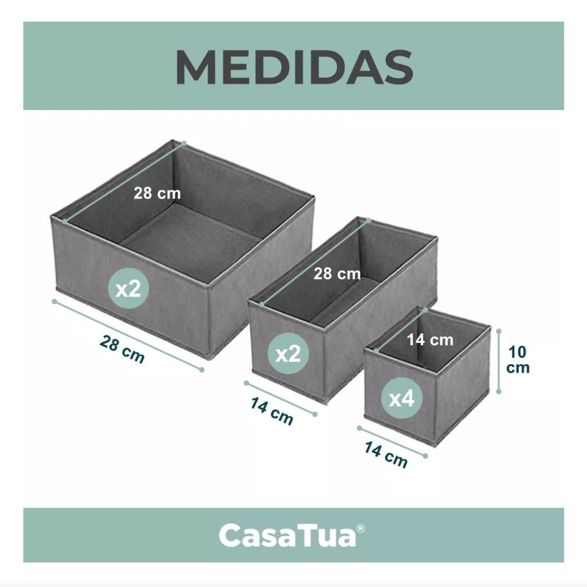 GENERICO - Organizador Separador Cajones Set X 8