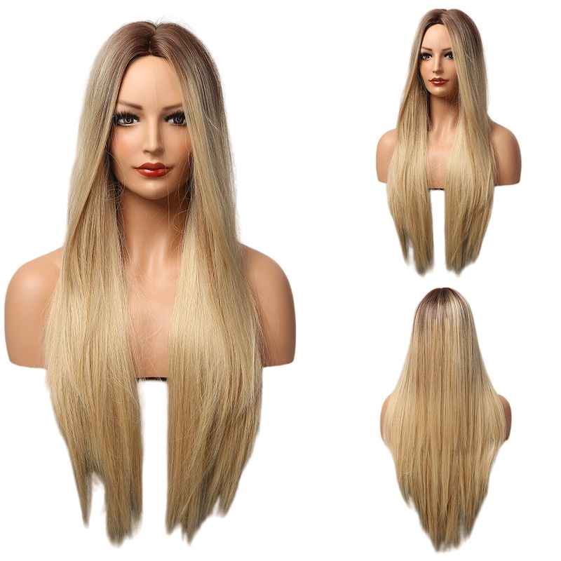 LUXURYJOYAS - Peluca De Encaje Pelo fibra natural Rubio Extra 331