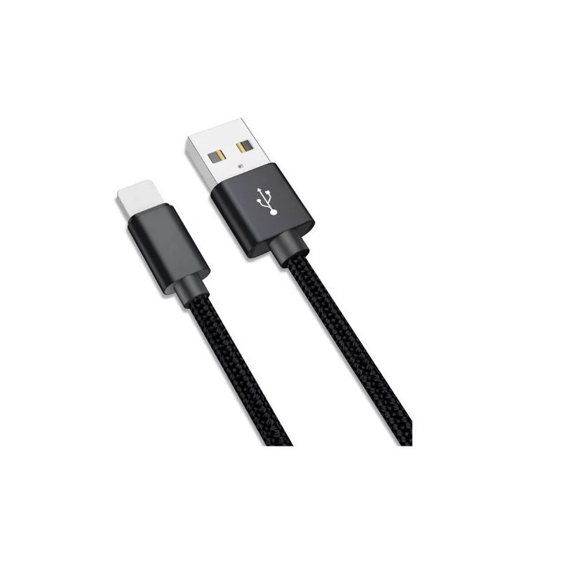 GENERICO - Pack 3 Cable Para iPhone 2 Metros iPad Lightning Encordado