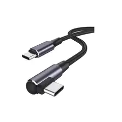 GENERICO - Cable Usb 100w Tipo C A Tipo C Pd Qc4.0 5a Codo 90° 2 Metros