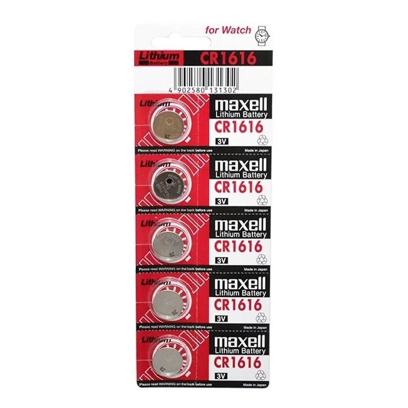 MAXELL - Pack 5 Pilas Maxell Botón Litio Cr1616 3V