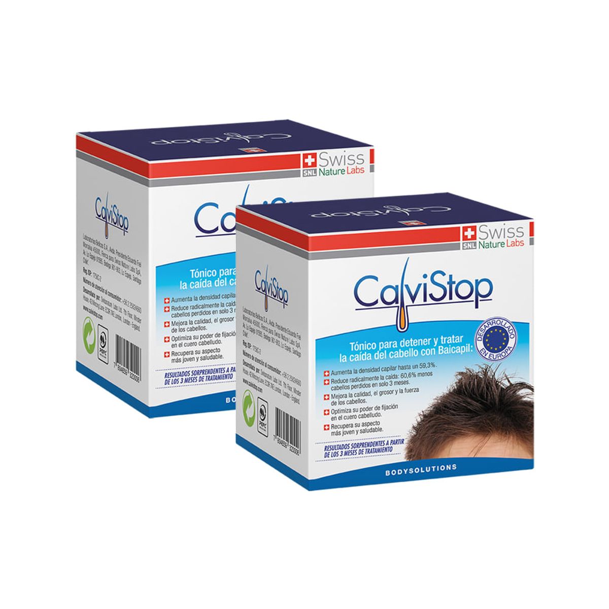CALVISTOP - Calvistop - 2 Estuches con 4 frascos (2 meses)