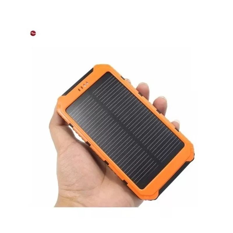 GENERICO - Bateria Portatil Externa 20.000 Mah 2 Usb Solar Powerbank Color Negro