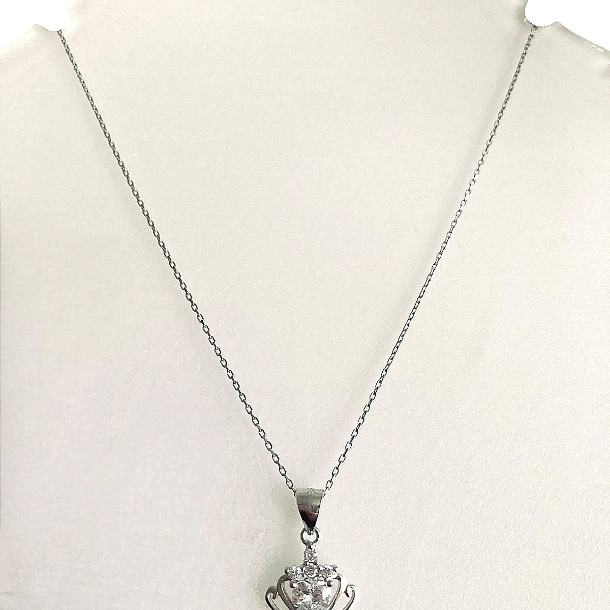 TAETHAI - Gargantilla de plata 925 y corona circón