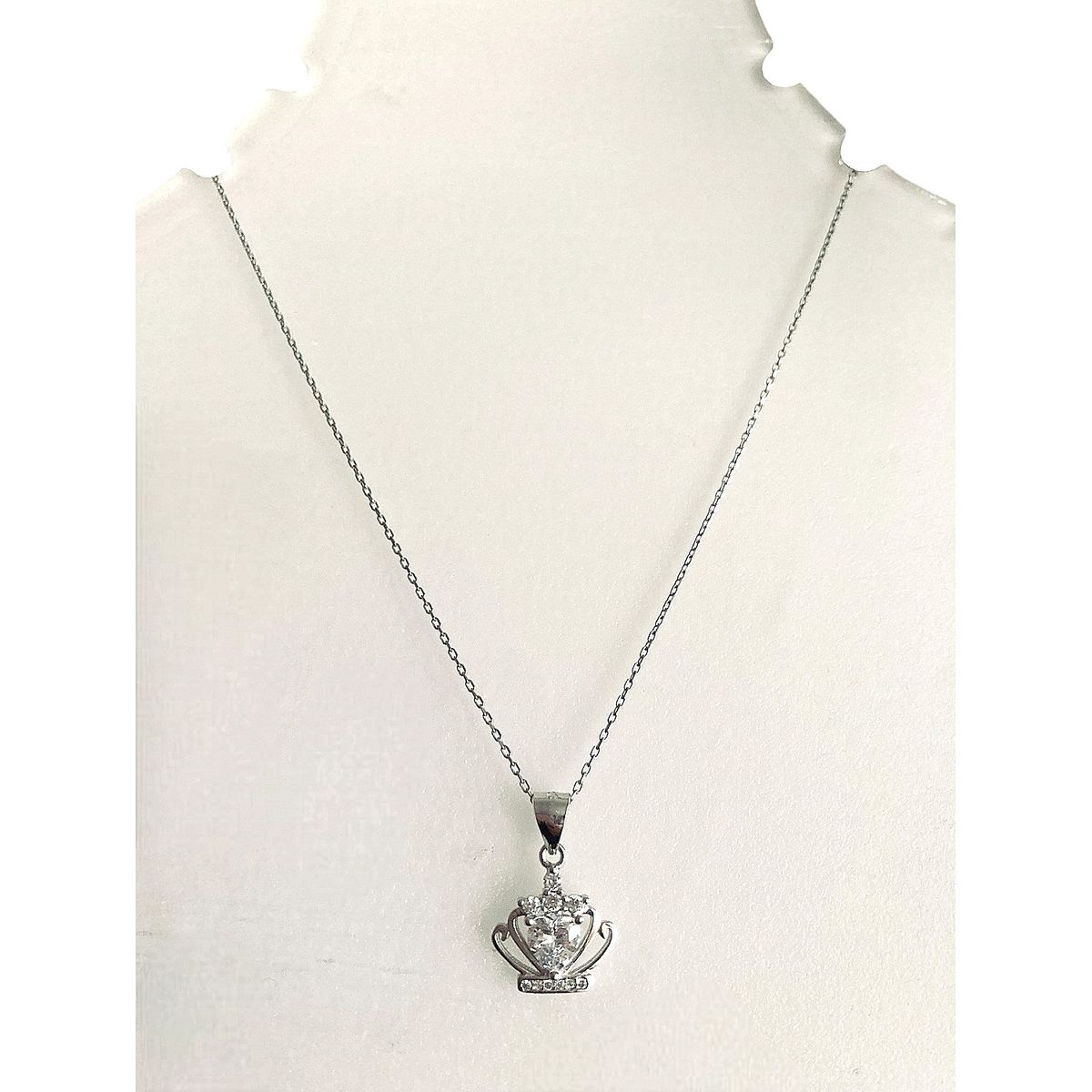 TAETHAI - Gargantilla de plata 925 y corona circón