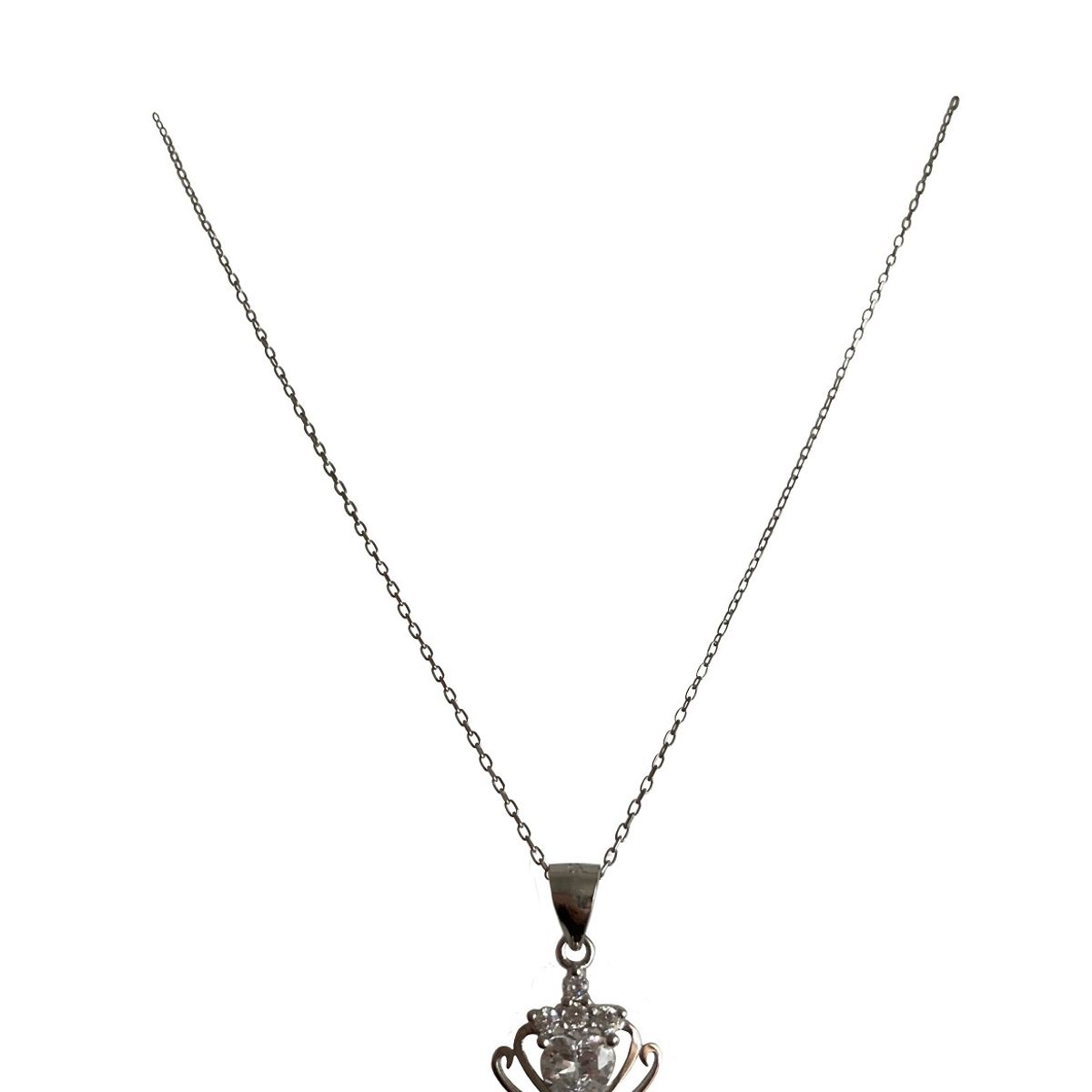 TAETHAI - Gargantilla de plata 925 y corona circón