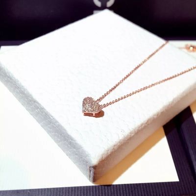 Imagen 2 del producto Collar Corazón Oro Rosa 18kt Con Cristales Austriaco LUXURYJOYASCL