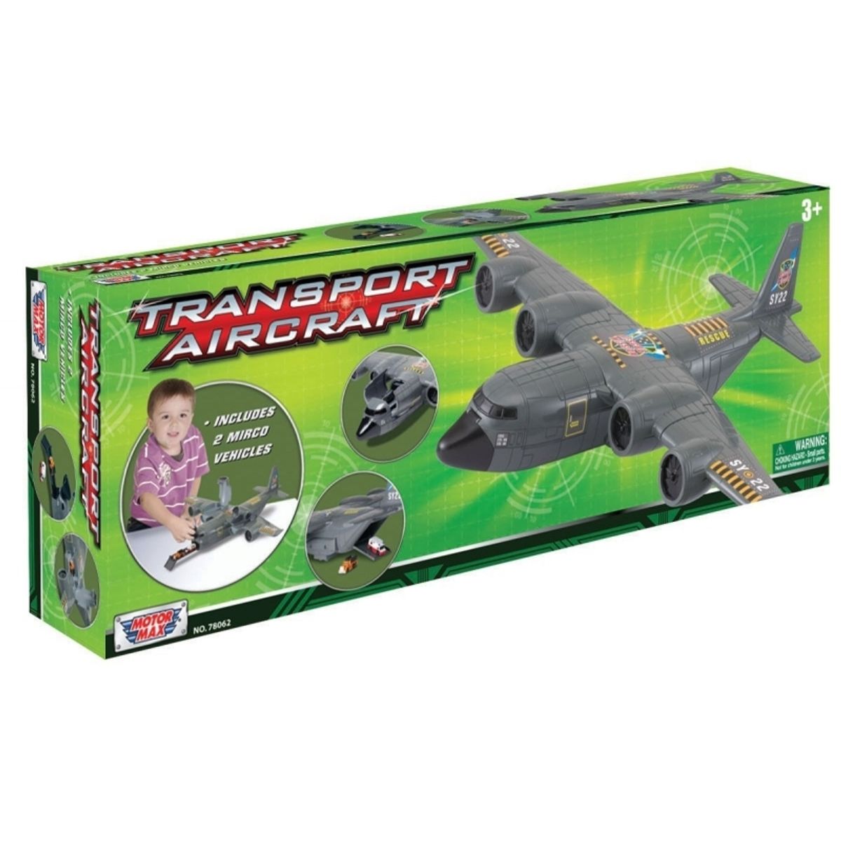 MOTORMAX - MOTORMAX 78062 19PULG MILITARY TRANSPORT AIRCRAFT W 2PC