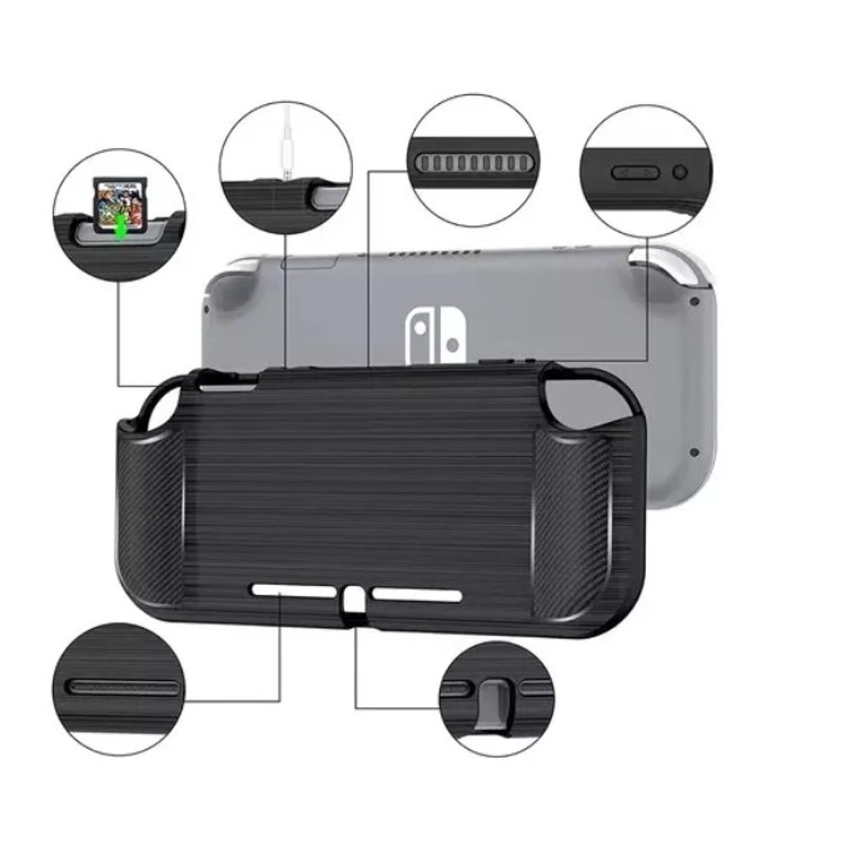 GENERICO - Carcasa Funda Protectora Nintendo Switch Lite Silicona