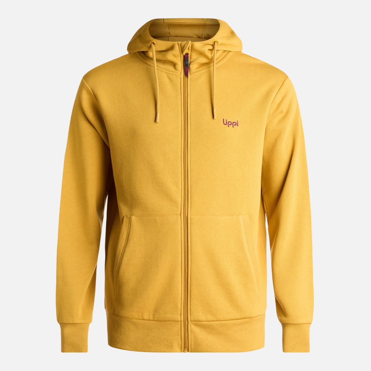 LIPPI - Poleron Hombre Ulmo Full Zip Hoody Sweatshirt Mostaza Lippi