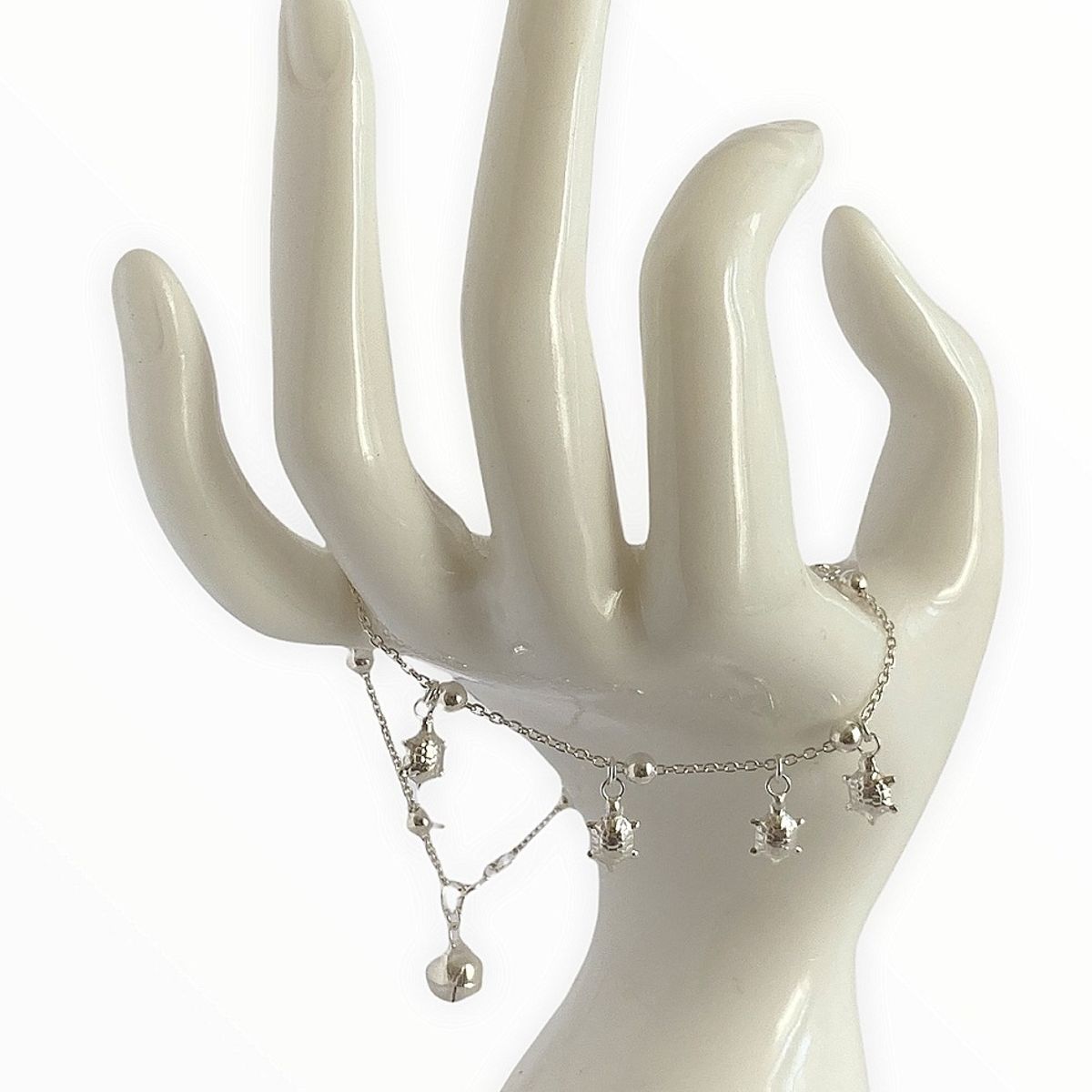 TAETHAI - Tobillera de plata 925 con dijes