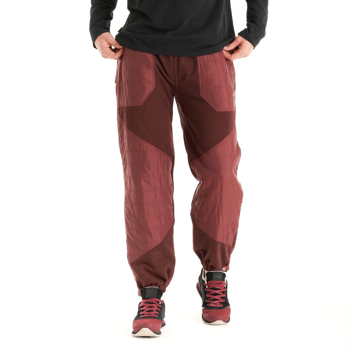 HAKA HONU - Pantalon Hombre Calentin Burdeo Haka Honu