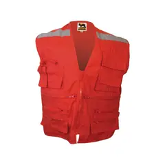 BUFALO - Chaleco Geologo Canvas 3 Bolsillos, Bolsillo Portalapiz