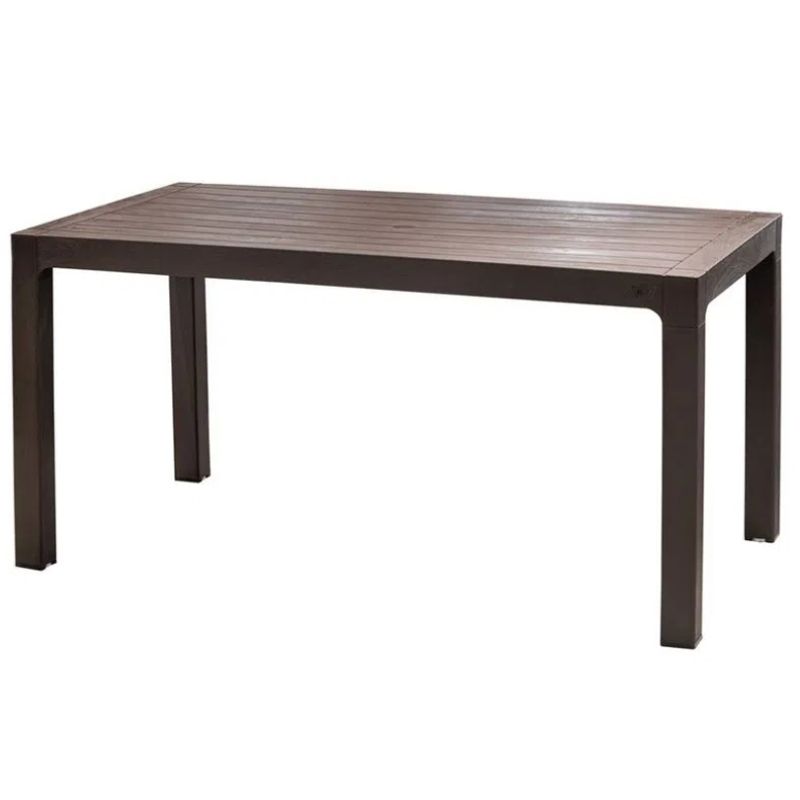 REYPLAST - Mesa Terraza Roble Tipo Madera 150x80 Cm